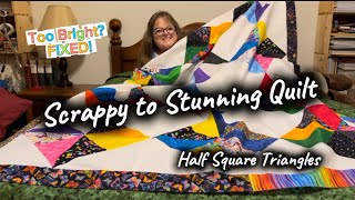 Turn 2 Layer Cakes &amp; Some Yardage Into a Stunning Lap Quilt! ✂️ HST Trick 
