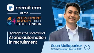 Recruit CRM's founder & CEO at the Recruitment Agency Expo, London!