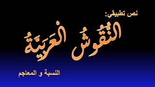 النقوش العربية: نص تطبيقي على النسبة و المعاجم