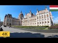 Hungarian Parliament Building (Kossuth Lajos Square) in Budapest, Hungary | Spring【4K】