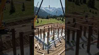 Building a Modern Mountain Chalet from Scratch | Satisfying Construction Time