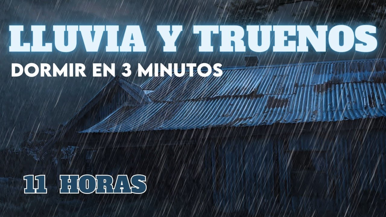 Sonido de Lluvia Relajante para Dormir | Lluvia y Truenos en el Techo ...