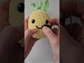 Let's embroider a smile on this amigurumi pineapple! 🍍❤️