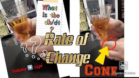 Application of Differentiation: Rate of Change | Cone