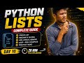 🔥 Day 10 | Python Lists Explained 💻 | (Beginner to Advanced) 🚀 | 100 Days Python Challenge 💯
