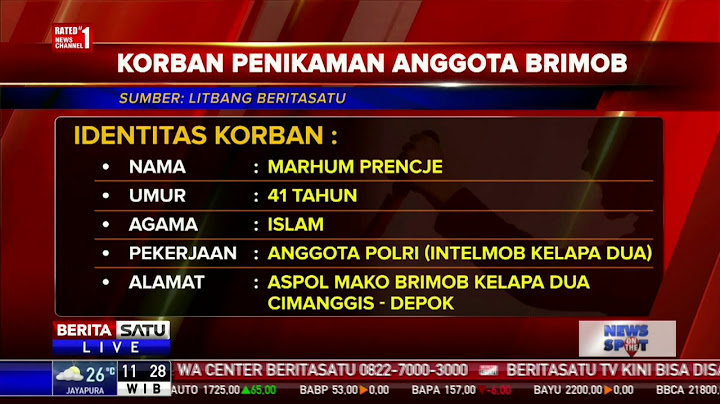 Identitas Anggota Intel Polri Ditikam dan Pelaku Penikaman