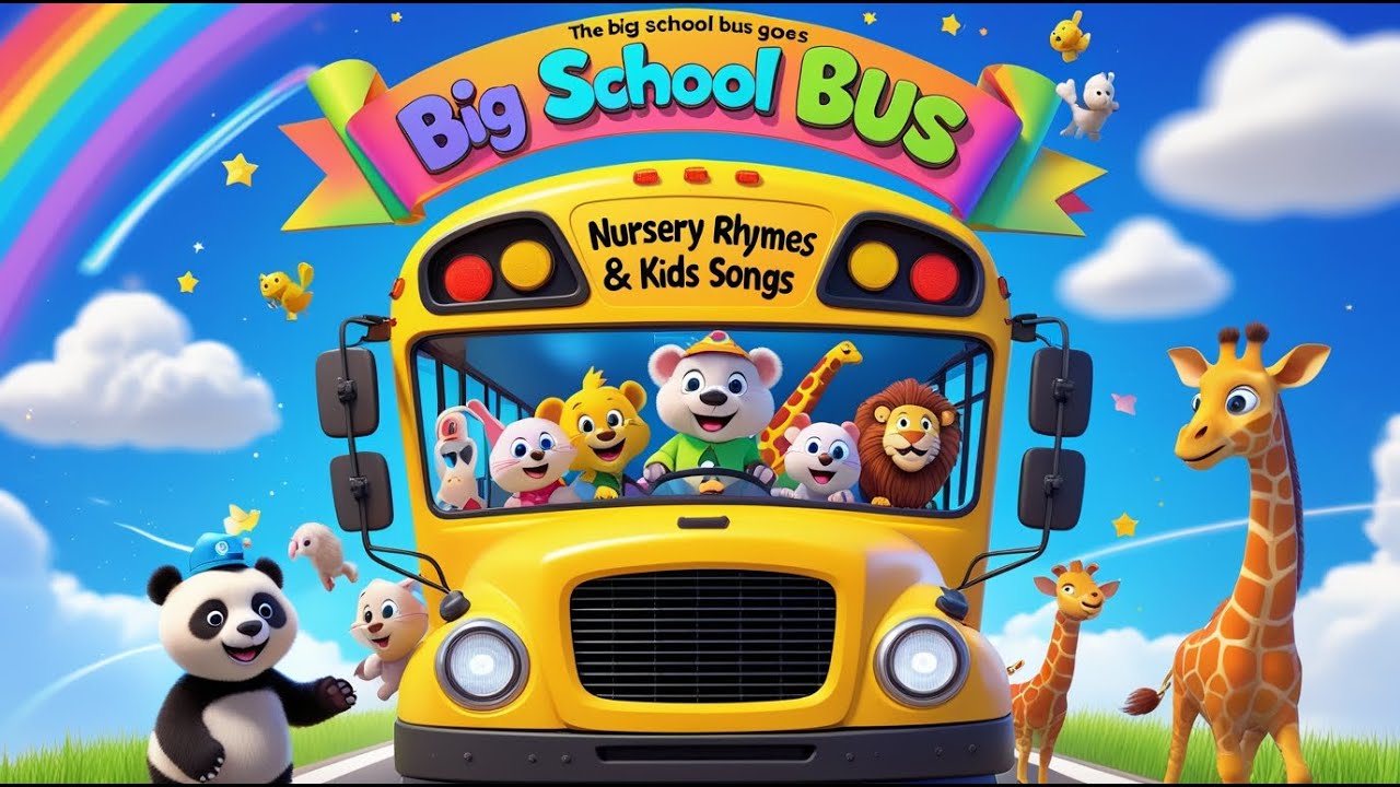 The Big School Bus Goes Zoom, Zoom, Zoom | Nursery Rhymes & Kids Songs | Tooni Friends