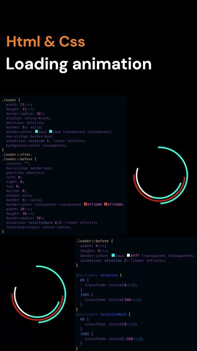 Beautiful loading animation using Html and Css. #html #css #love # ...