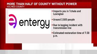Logging incident causes power outages in Holmes County