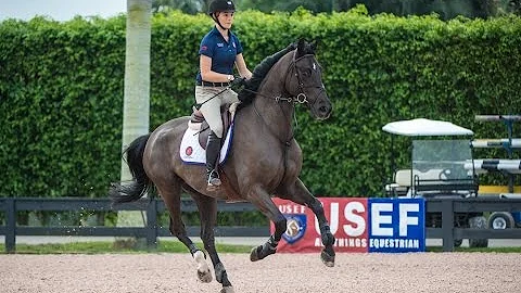 Katherine Strauss mock Nations Cup Jumping Competition with Laura kraut