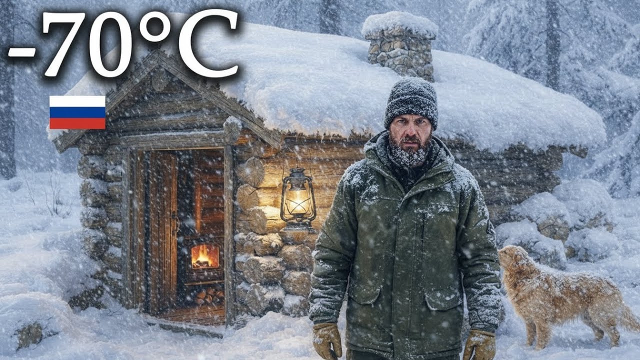 Surviving EXTREME Heavy Snow with My Dog in a Wooden Cabin Reveals Off Grid Winter Secrets
