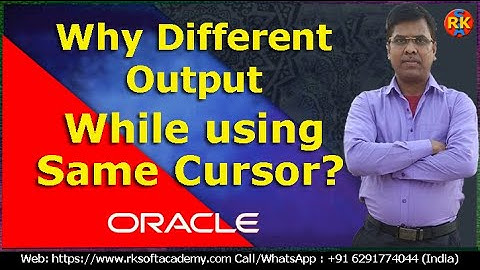 Oracle Cursor Different Output | Oracle PLSQL Cursor | Cursor in PLSQL | PLSQL tutorial