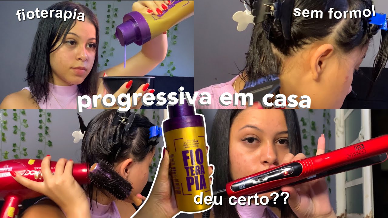 FIZ PROGRESSIVA EM CASA *SOZINHA*  💆🏻‍♀️✨| fioterapia progressiva sem formol, todo o processo ✨