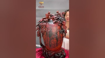 Siêu hiếm bình phú quý nho sóc gỗ Trắc đỏ đen Việt Nam