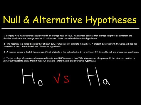 Video: Hvad ville være nul- og alternativhypotesen i en straffesag?