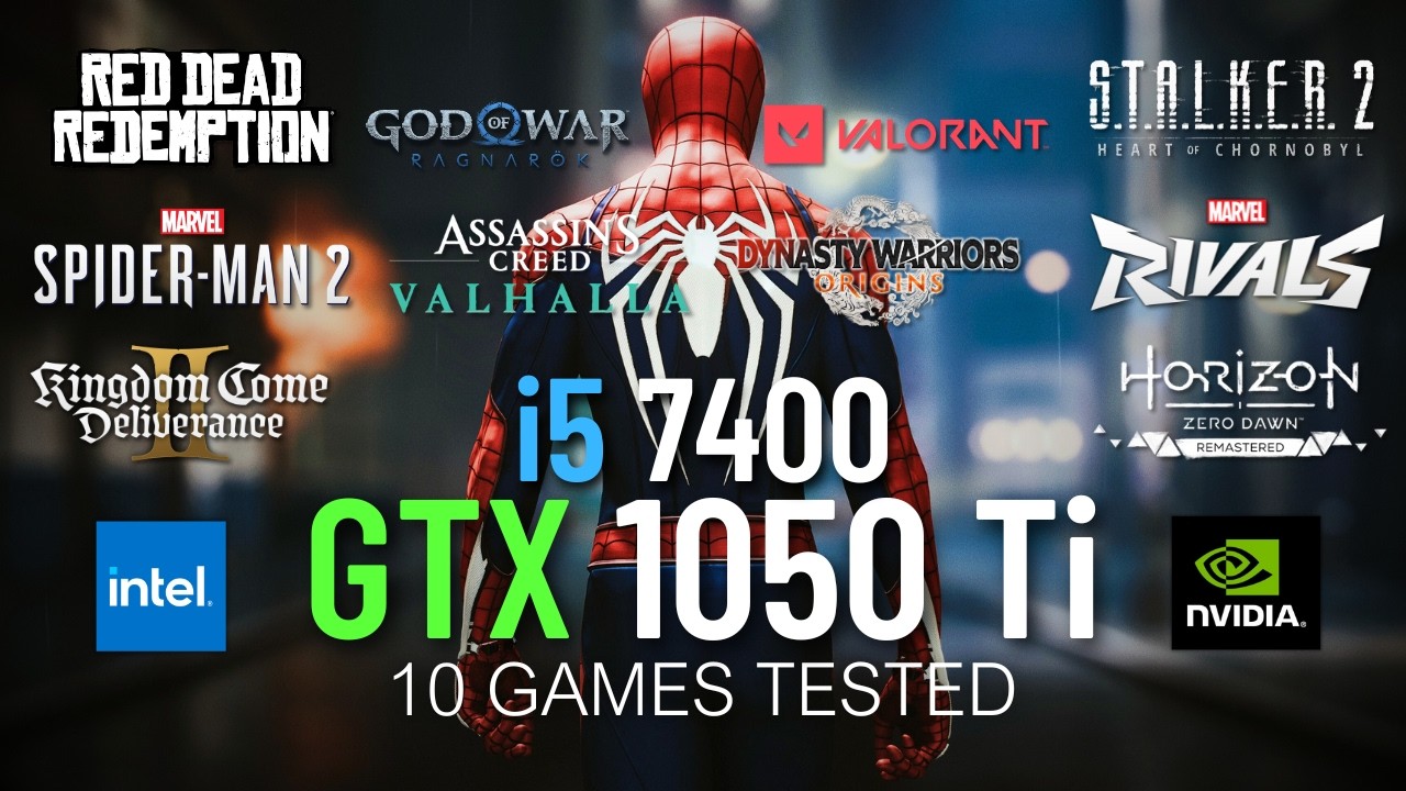 GTX 1050 Ti + i5 7400 Test in 10 Games in 2025 - YouTube