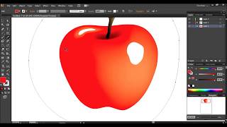 How to draw an apple in illustrator using mesh tool