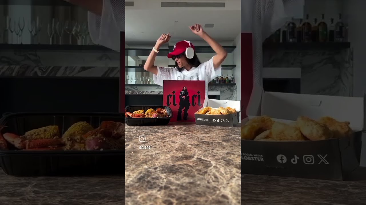Ciara with a Red Lobster x Cici album promo crossover