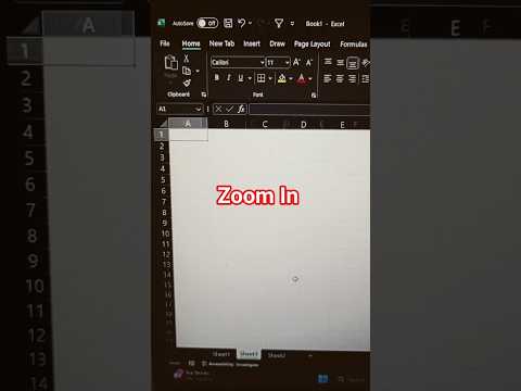 Zoom In & Out in Excel Using Mouse | Quick Excel Tip! #ytshorts #shorts