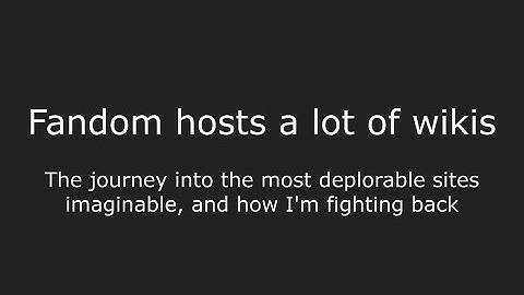 Hey Fandom, What Are You Hosting, Anyway?