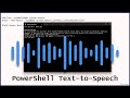 How To Make PowerShell Speak - A Text-to-Speech .NET Tutorial