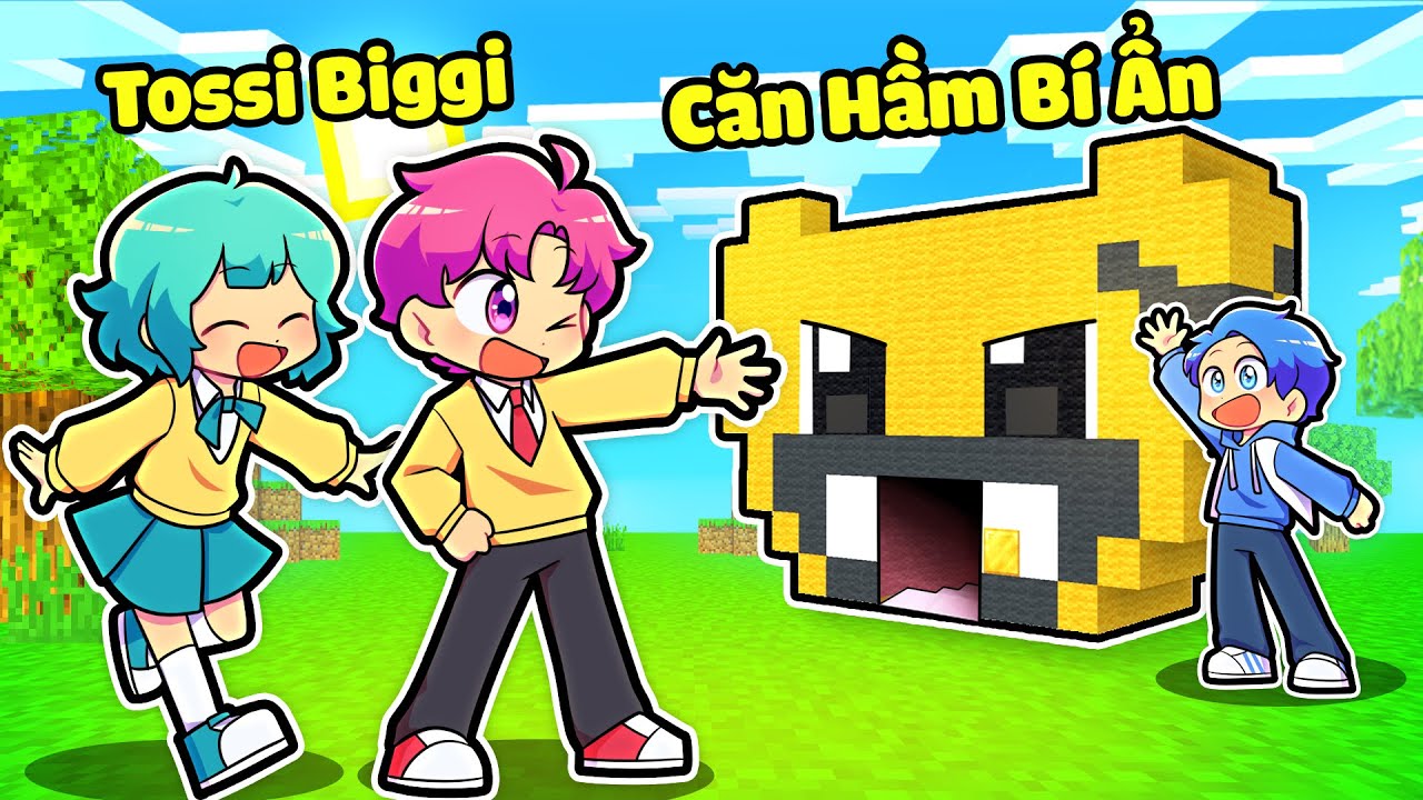 HIHA VÀ YUMMIE KHÁM PHÁ CĂN HẦM BÍ MẬT CỦA TOSSI BIGGI TRONG MINECRAFT*CĂN HẦM TOSSI 😍😎