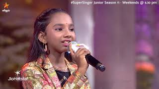 Glimpse of Chinna Chinna Asai Song by #BabithaRKrishna 🥰❤️ | Super Singer Junior 11 | Episode Promo