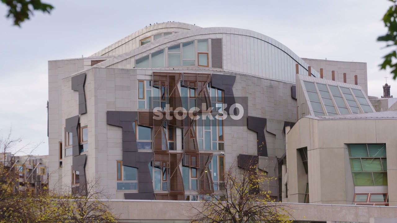 Close Ups Of The Scottish Parliament Building In Holyrood, Edinburgh, UK