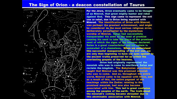 La signification d'Orion dans les étoiles et son lien avec la Bible