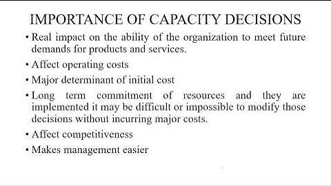 Operations Management: Module 3- Capacity Part 4