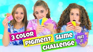 3 Color Slime Challenge with Metallic & Neon Pigments!