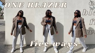 5 WAYS TO STYLE A BLAZER | Easy, practical outfits with clothes you already have! - Davina Donkor