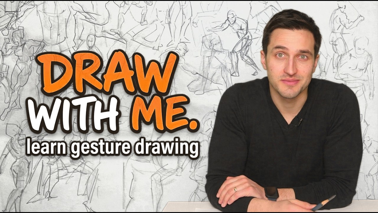 Draw With Me - 20 Minute Warm Up | Learn Gesture Drawing - YouTube