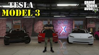 NEW CARS FOR DEALERSHIP - TESLA MODEL 3 2K24 | GTA 5 | THE DESI BOY