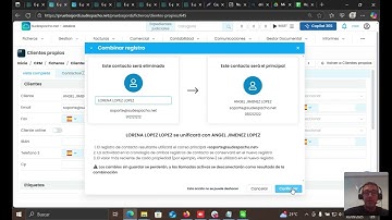 CRM sudespacho versión 3.0 con IA | Combinar fichas de clientes y unificar información