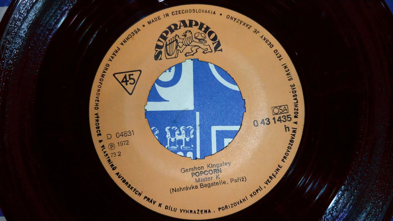 Виниловая пластинка 45 rpm Gershon Kingsley Popcorn YouTube