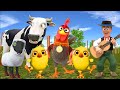 El Pollito y el Tractor de la Granja | Escapando del Toro y del Pollito| La Granja de Zenón La Vaca