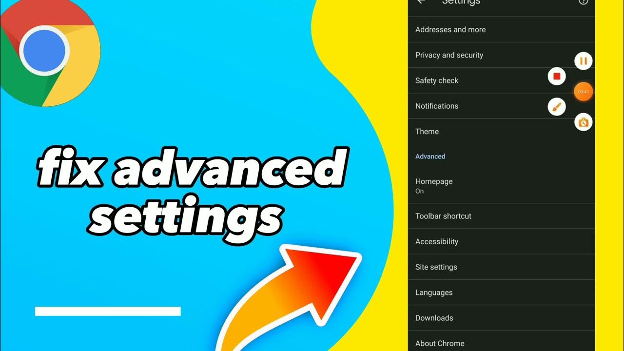 How to Fix Advanced Settings on Google Chrome 2025 YouTube