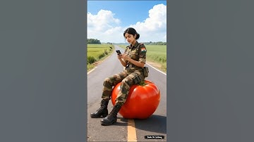 Lady Soldier saves Grandma from a robotic horse 😭 #ai #army #save #horse