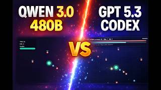 QWEN 480B vs GPT-5.3 CODEX — Sobrevivência Arena em 10 minutos
