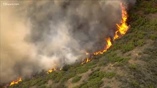 Three fires are burning across arizona monday afternoon. the mountain
fire is in tonto national forest and about fifty percent contained.
...