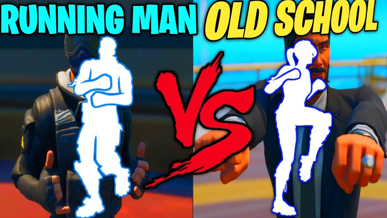 FORTNITE RUNNING MAN EMOTE VS OLD SCHOOL EMOTE YouTube