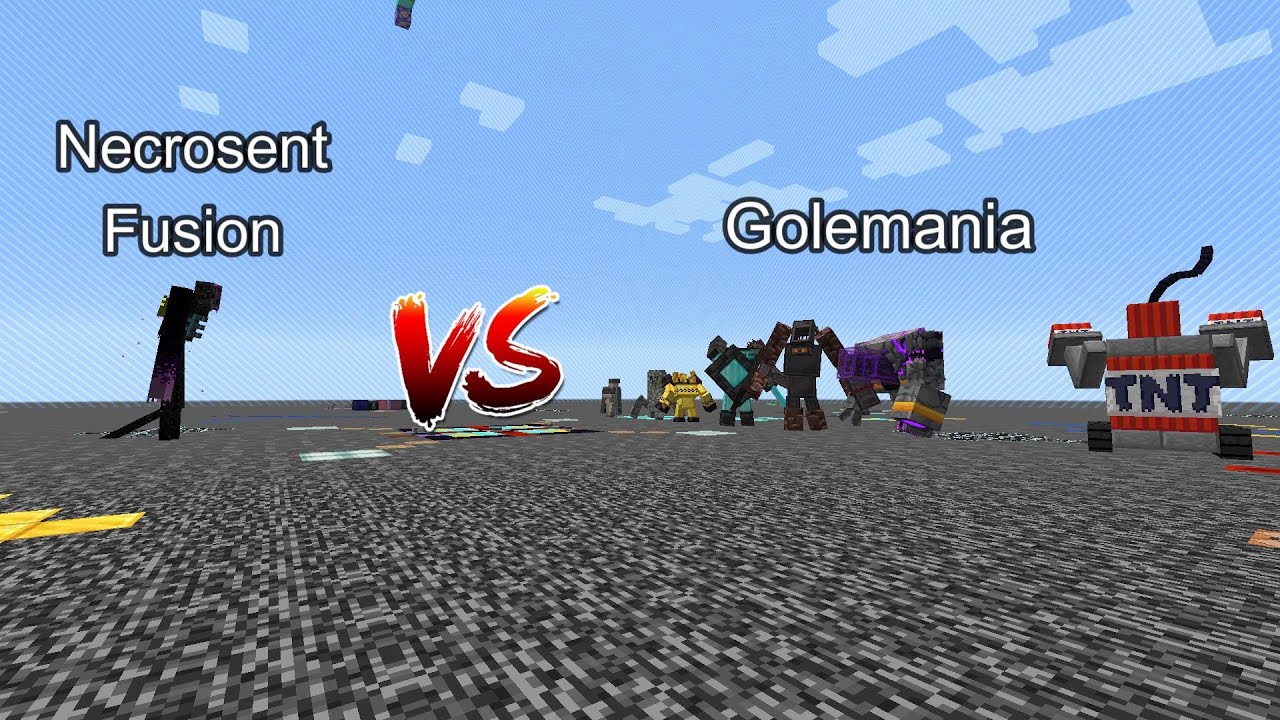 Necrosent Fusion vs Golemania  Minecraft  Mob Battle