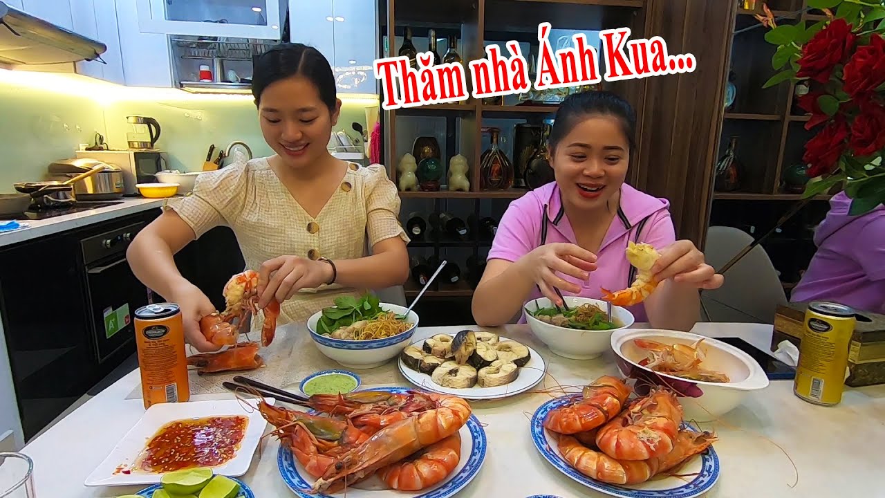 quán ốc ngon quận 2  Update  Thăm nhà Ánh Kua ăn Tôm sú biển khổng lồ 3 con 1kg của Fan yêu quý gửi từ Cà Mau lên Sài Gòn