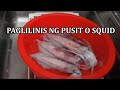 Paano maglinis ng pusit or squid...