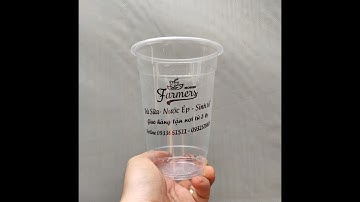 Hướng dẫn sử dụng con dấu flash in ly nhựa trà sữa, cà phê