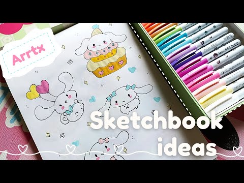 3 Fun Sketchbook Ideas Ft. Arrtx Acrylic Markers ☁️