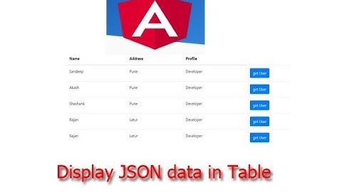Display JSON Data in Table - Angular 5