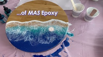 How to create ocean waves using resin and mica pigments part 2