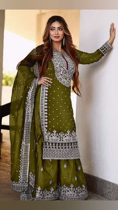 Stylish sharara suits design #partyweardress #sharara